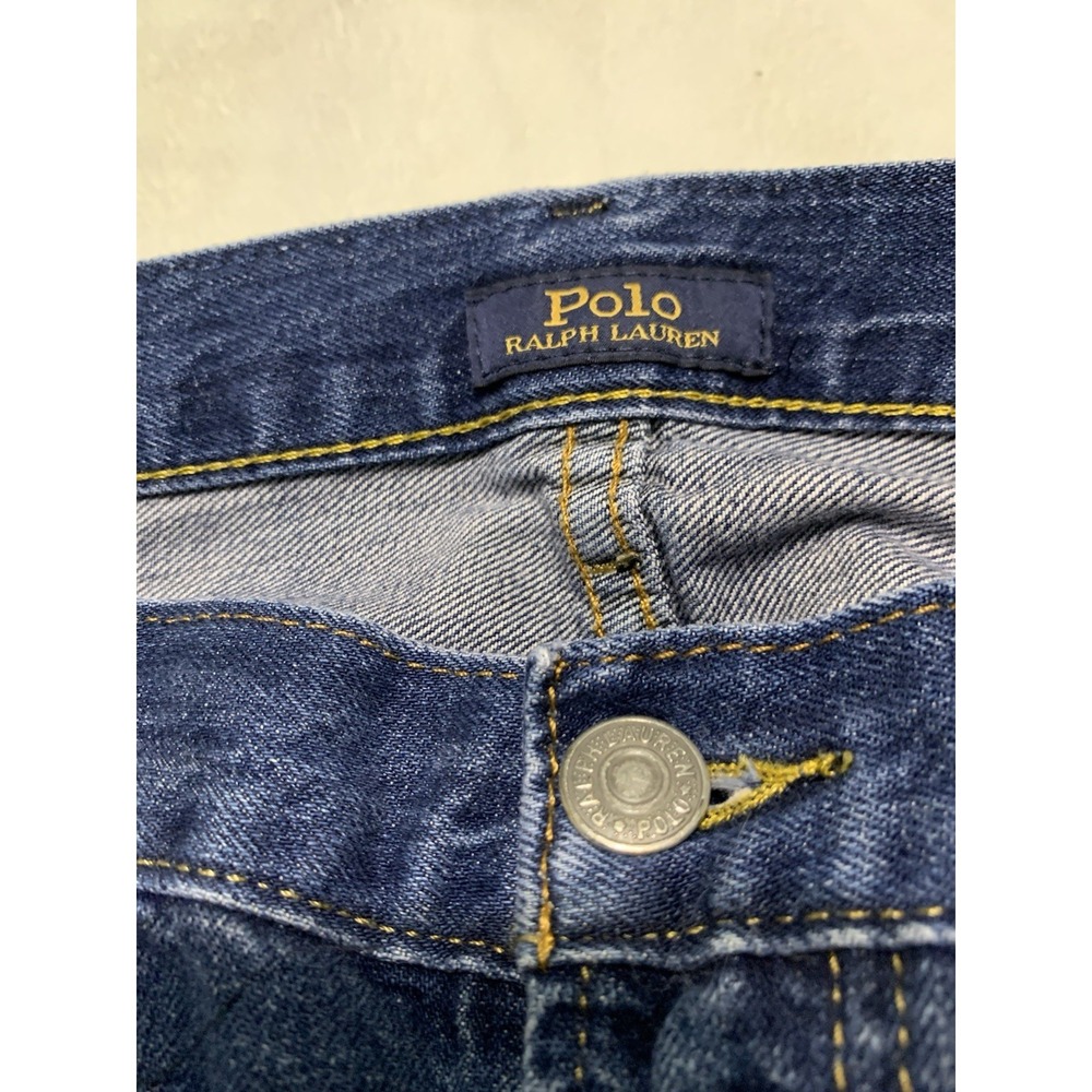 Polo Ralph Lauren Varick Slim Straight Jeans 38x30 Dark Wash Denim Classic Men